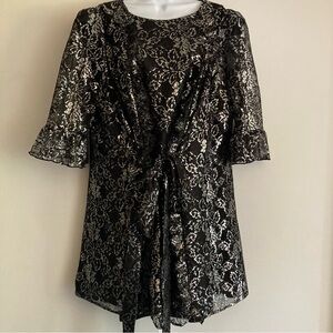 The Vampire’s Wife x H&M Black and Silver Lace Mini Dress